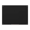 Paperperfect Glass Dry Erase Board; 47 x 35 Inches; Black Surface; Frameless PA20831